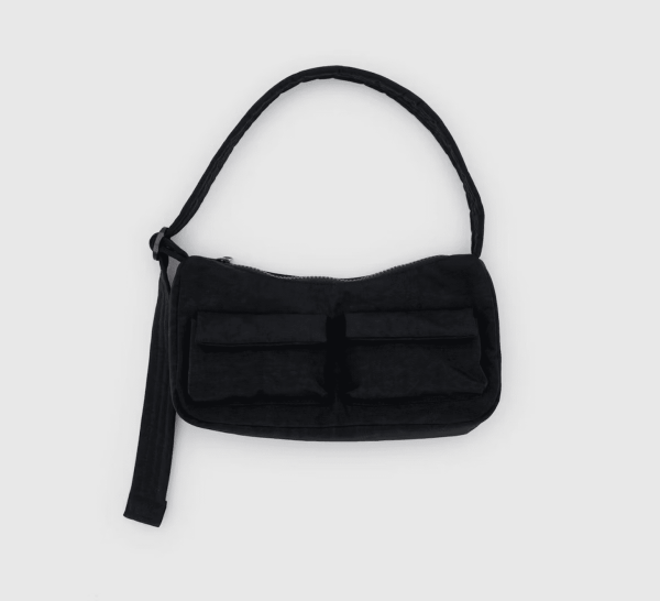 Black Cargo Shoulder Bag